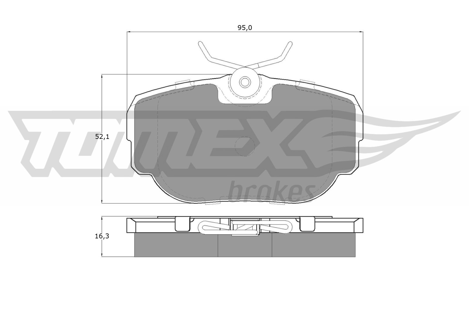 Sada brzdových platničiek kotúčovej brzdy TOMEX Brakes